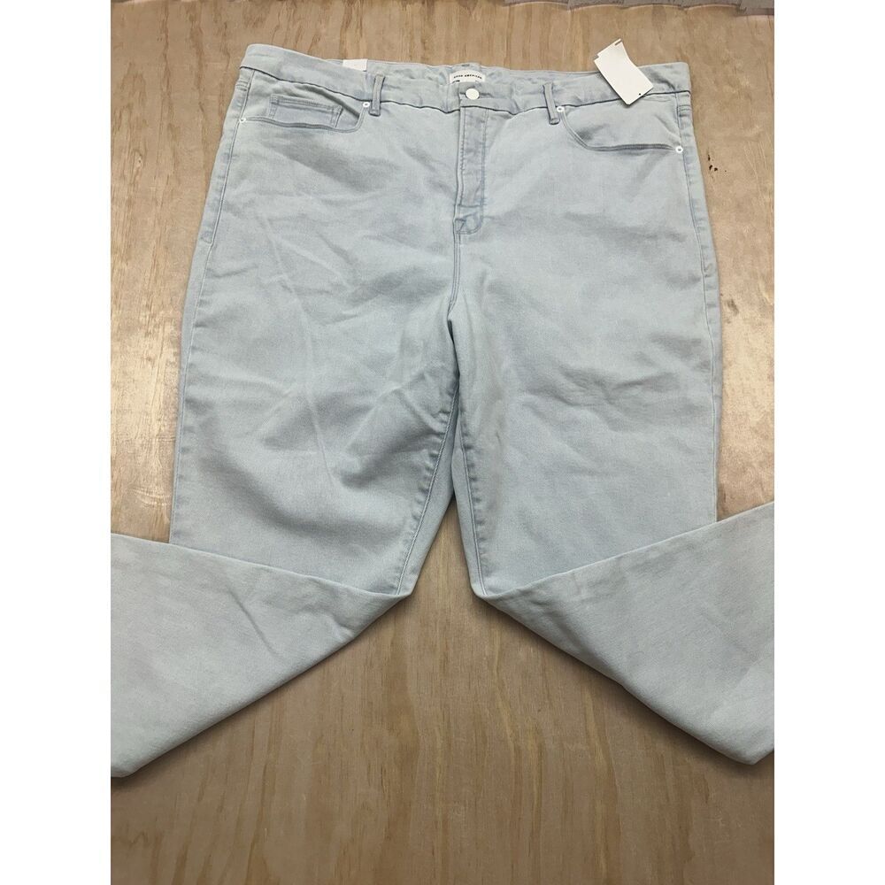 Good American Good Legs Crop‎ Light Wash Denim Jeans Plus Size 26